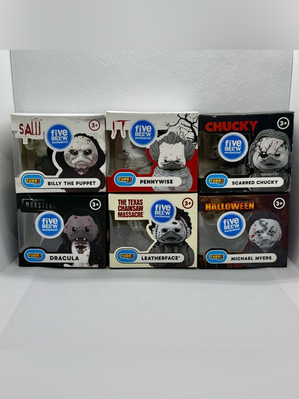 Black & White Horror TUBBZ Mini Bundle Halloween Five Below Exclusive Halloween